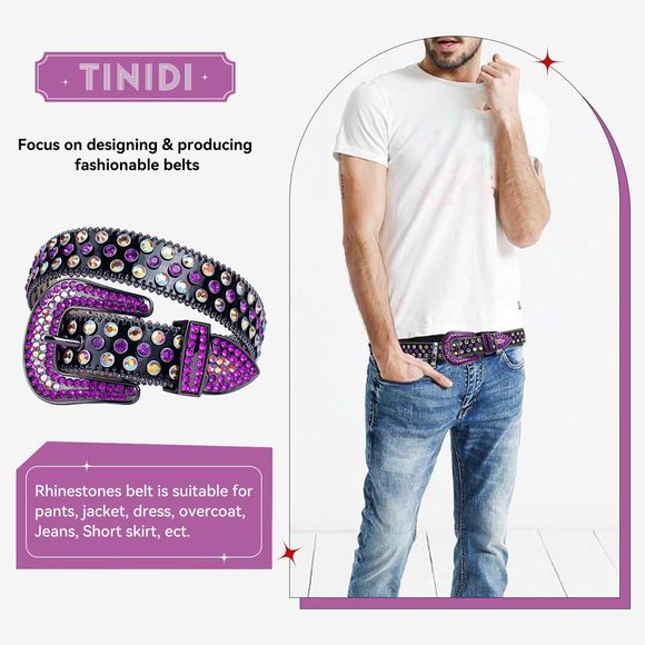 Luxury Strap Men Women Rhinestones Belt Western Bling Bling Crystal Diamond👋